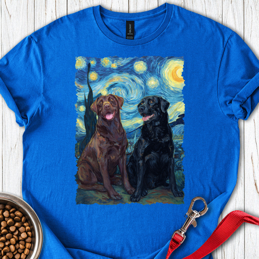 Chocolate & Black Labrador Starry Night Royal