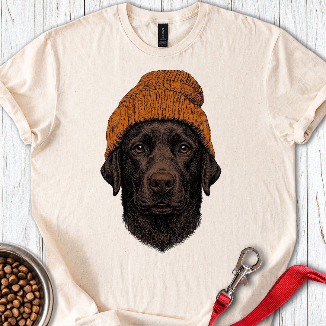 Chocolate Lab Beanie Natural