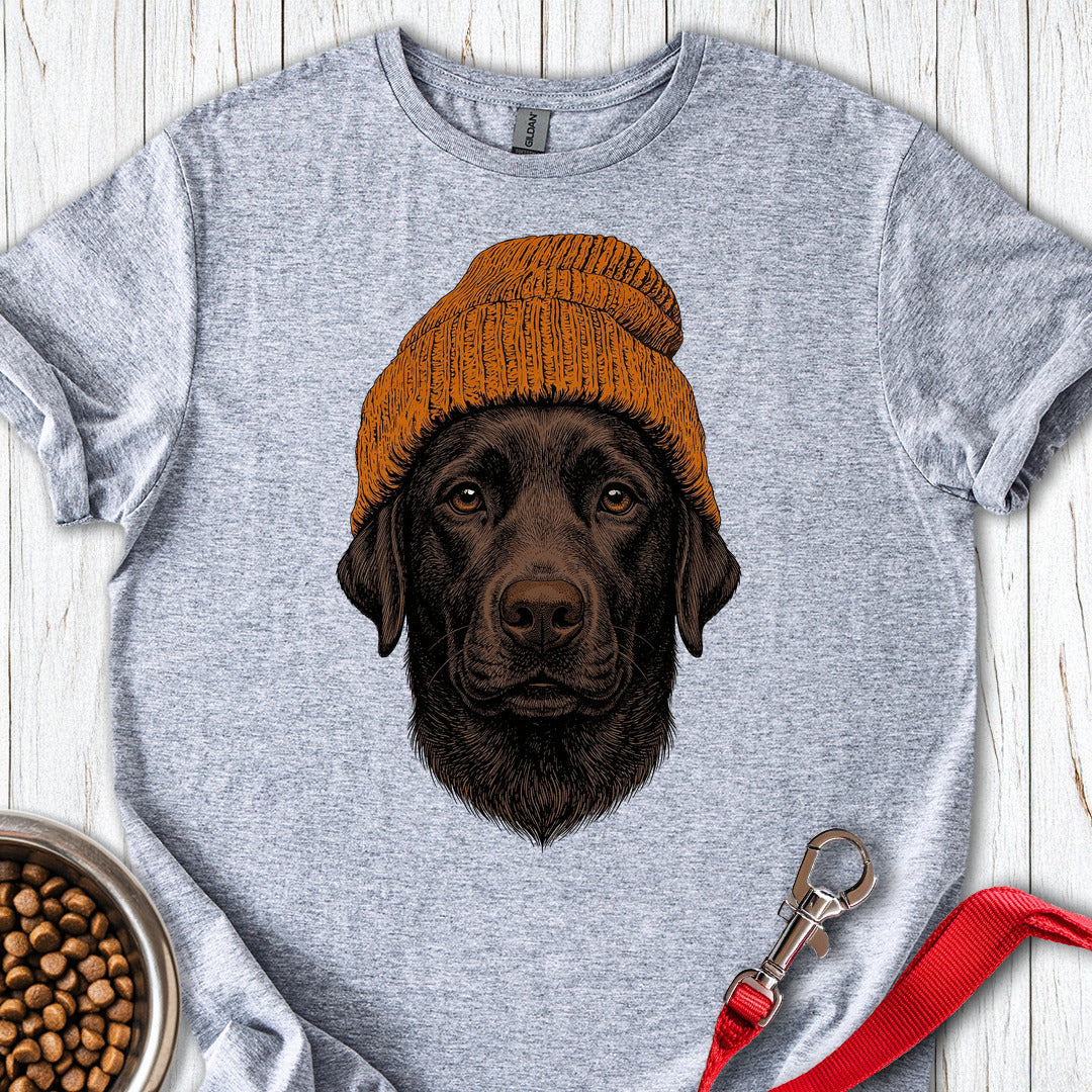 Chocolate Lab Beanie Sport Grey
