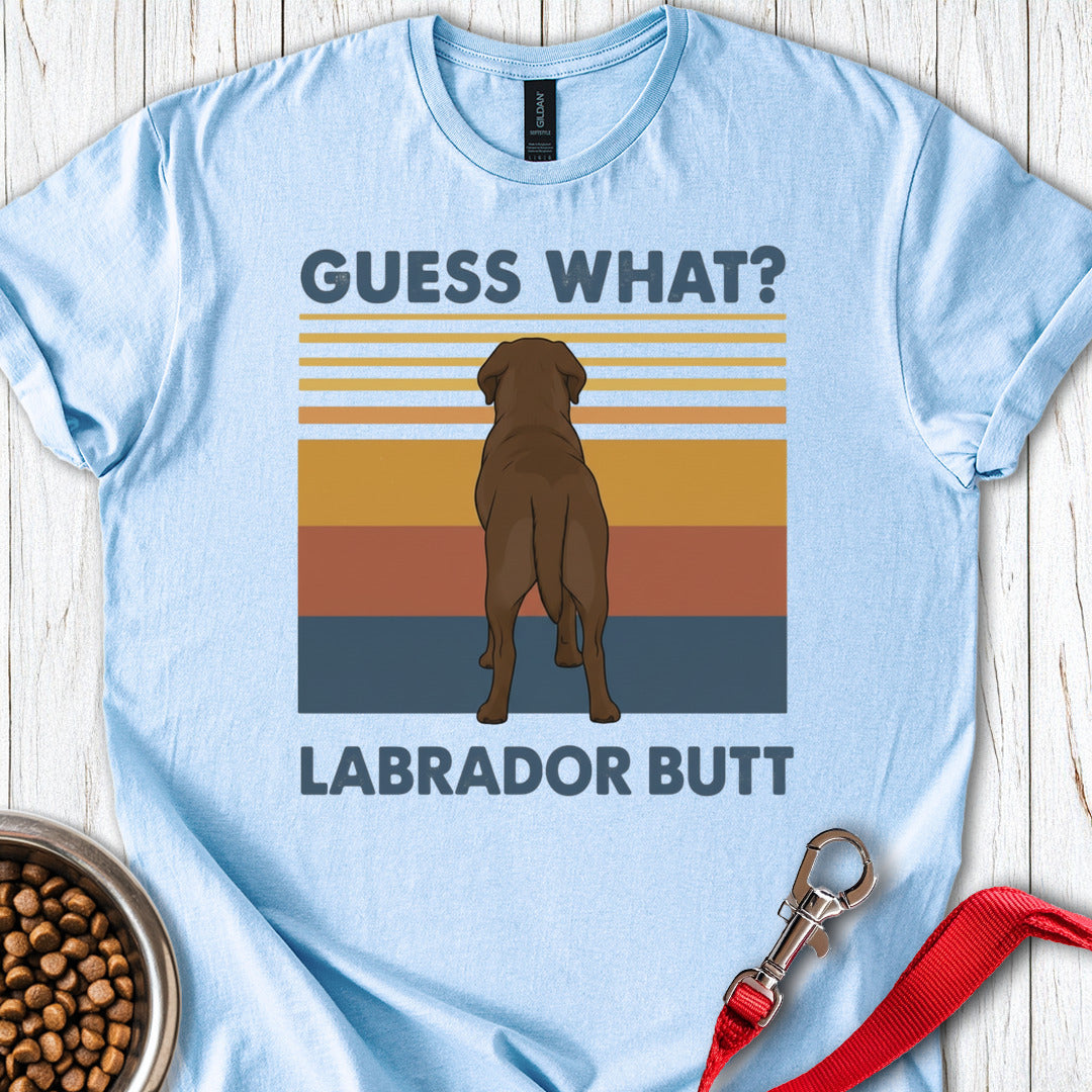 Chocolate Lab Butt Light Blue