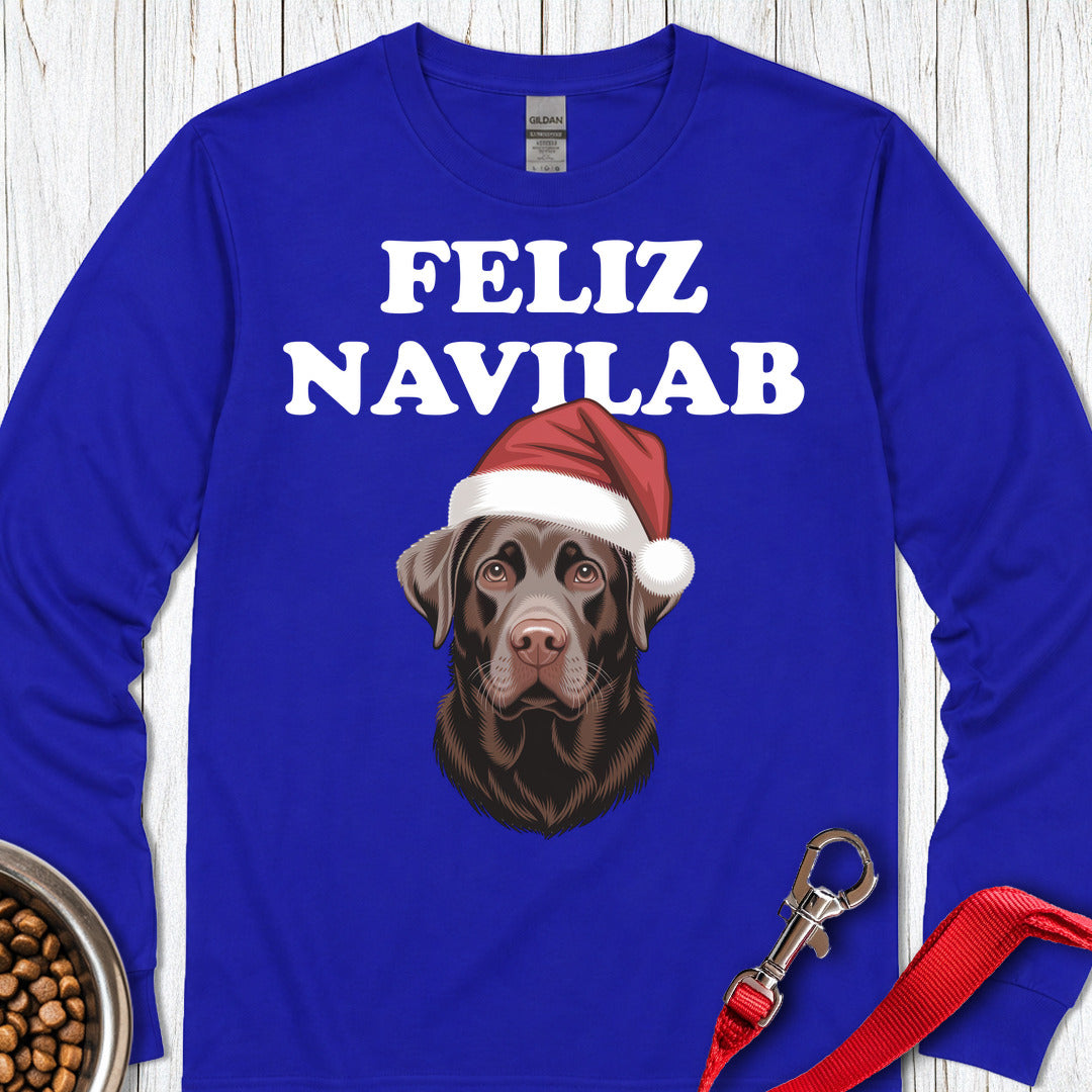 Chocolate Lab Funny Christmas Long Sleeve — Royal