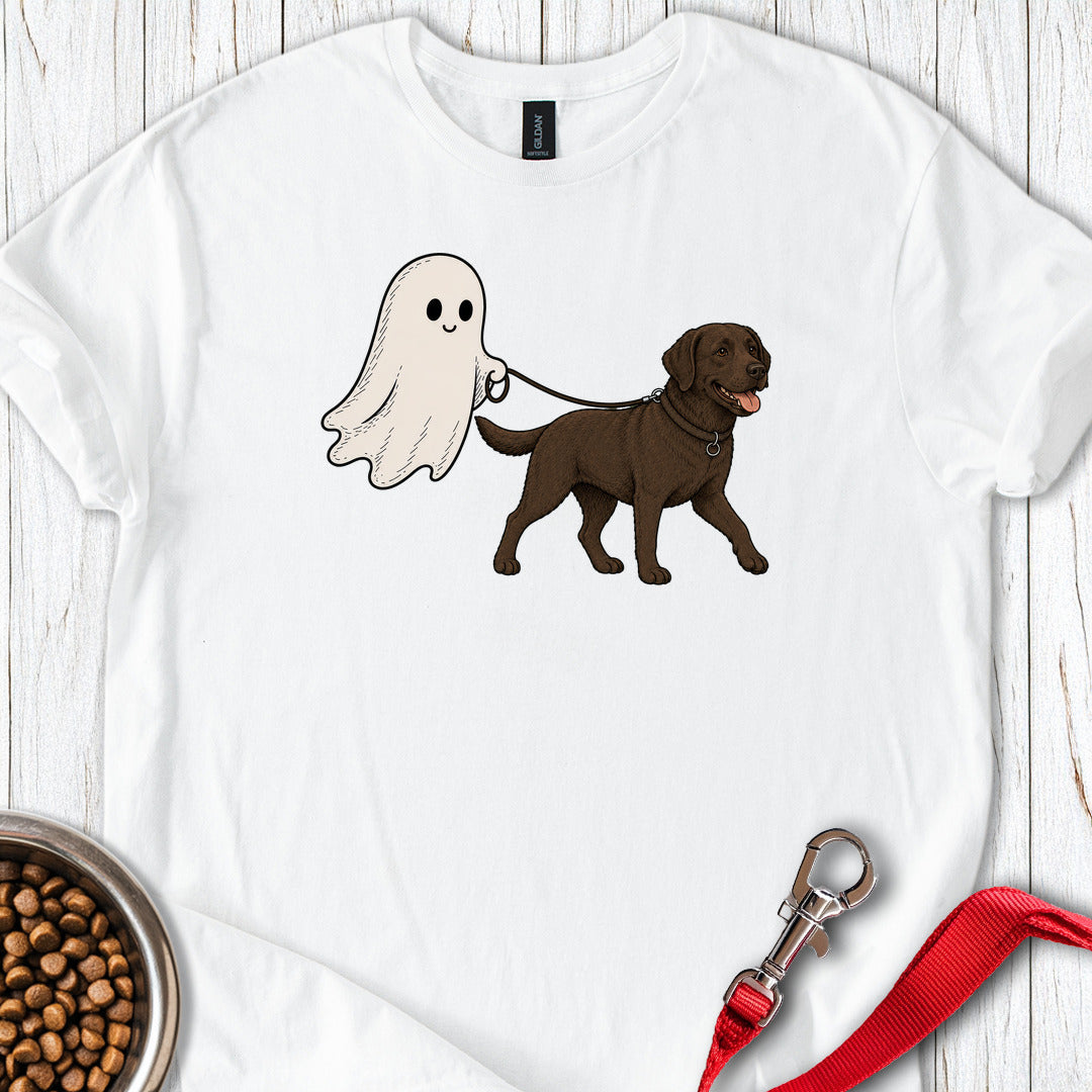 Chocolate Lab Ghost Halloween White