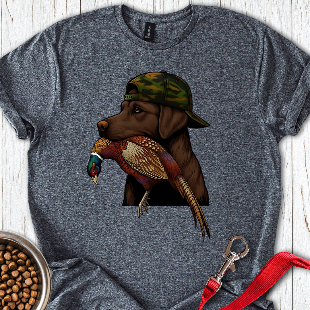 Chocolate Lab Pheasant Hunter Dark Heather