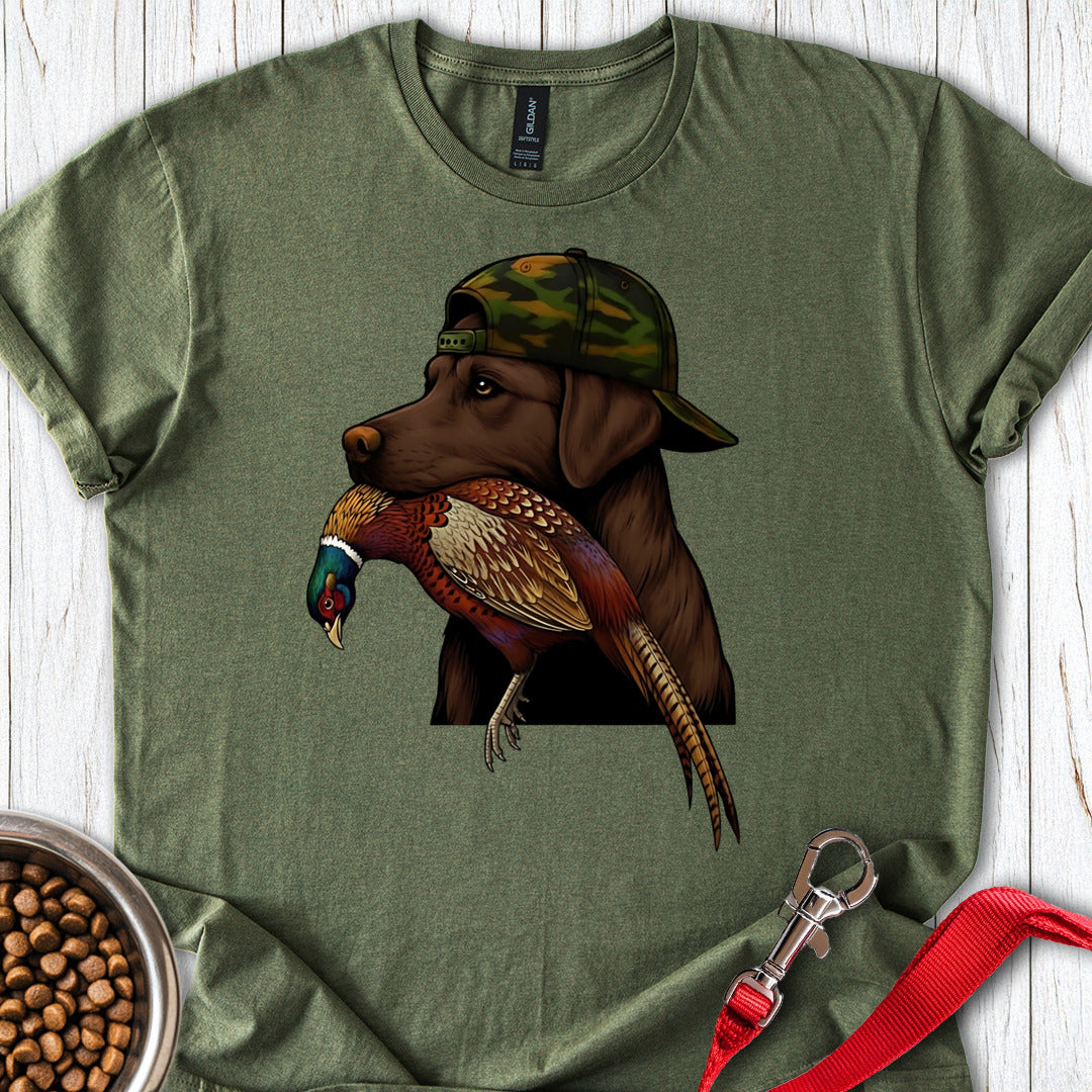 Chocolate Lab Pheasant Hunter Military Green