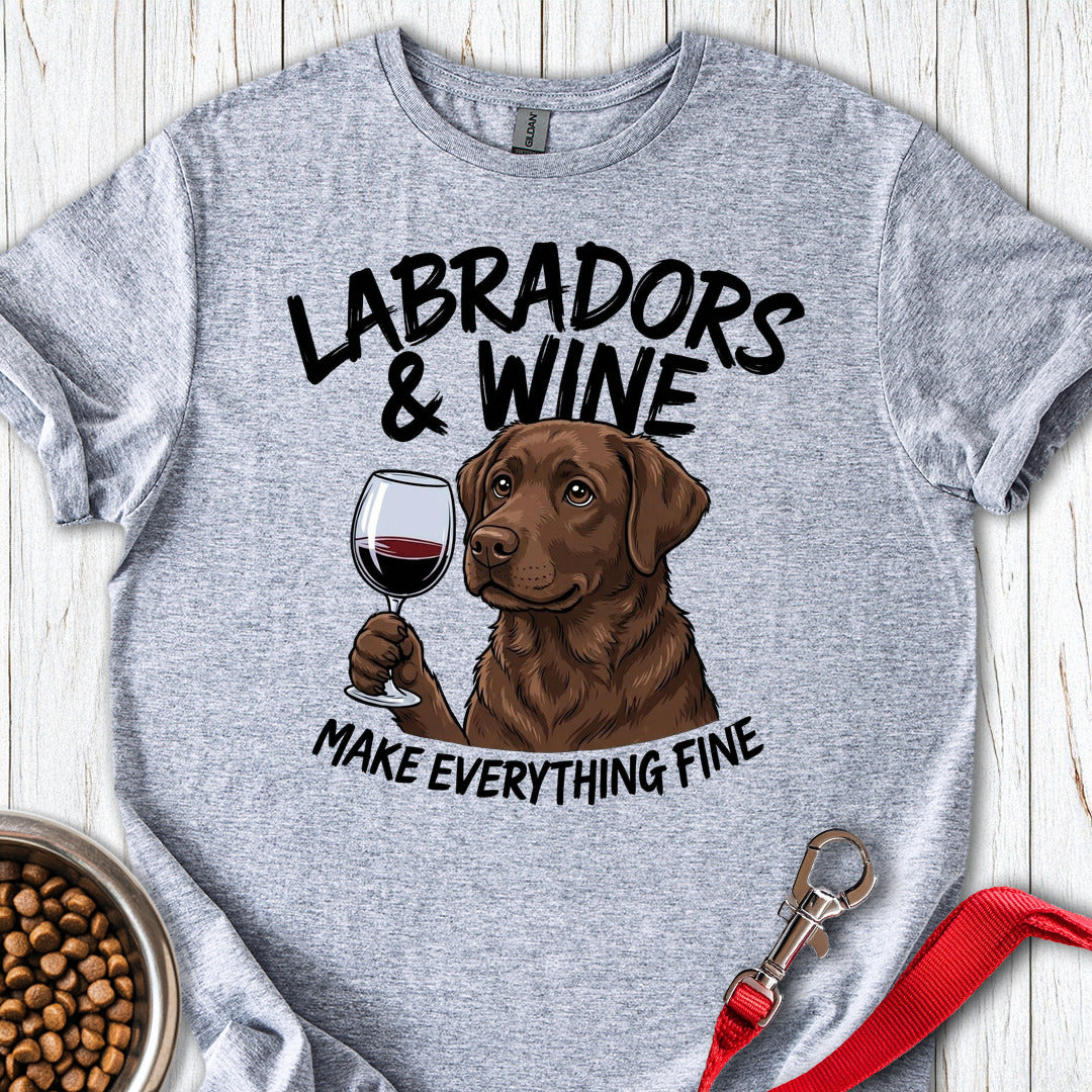 Chocolate Lab & Wine Sport Grey