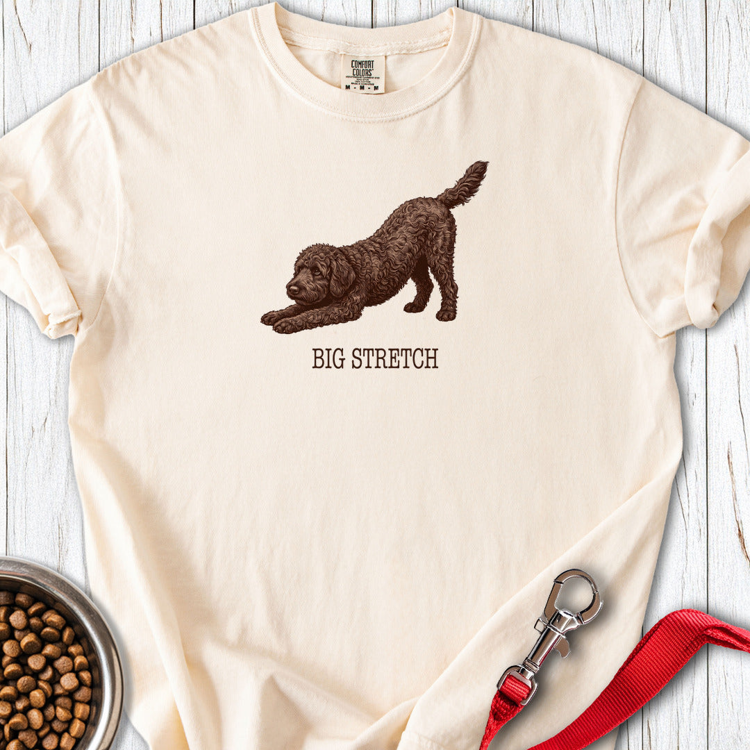 Chocolate Labradoodle Big Stretch Premium Tee Ivory