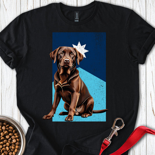 Chocolate Labrador Alabama Flag Black