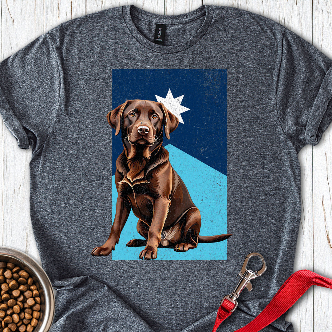 Chocolate Labrador Alabama Flag Dark Heather