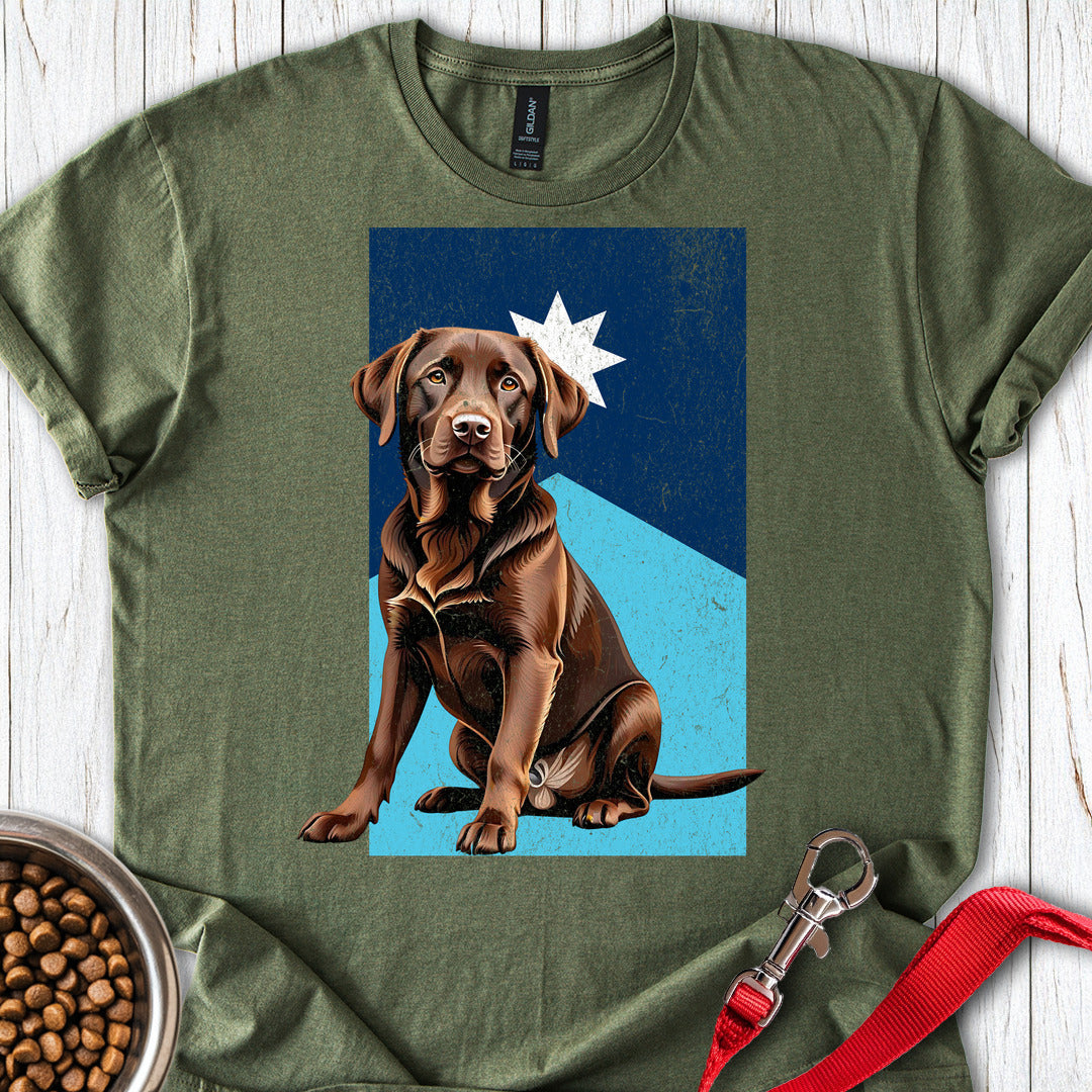 Chocolate Labrador Alabama Flag Military Green