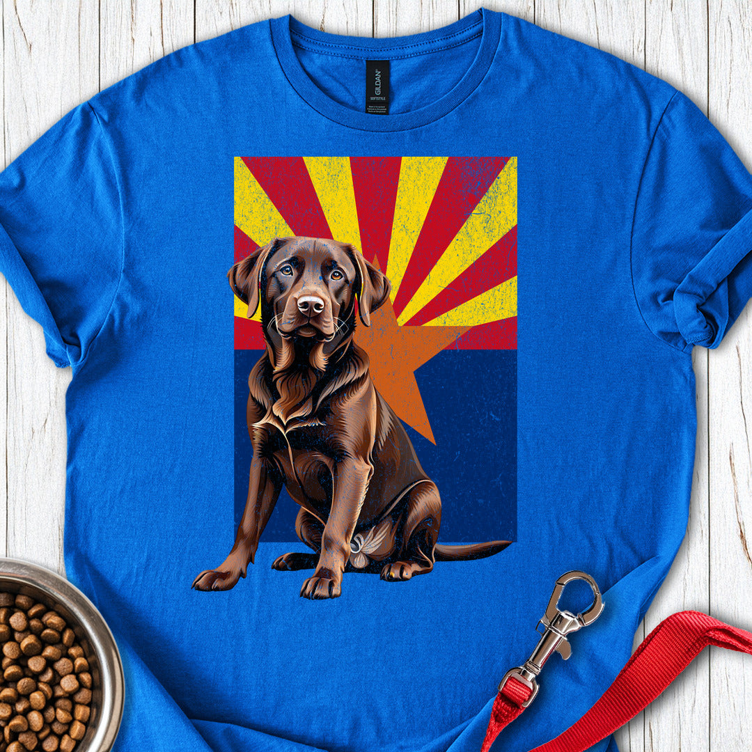 Chocolate Labrador Arizona Flag Royal
