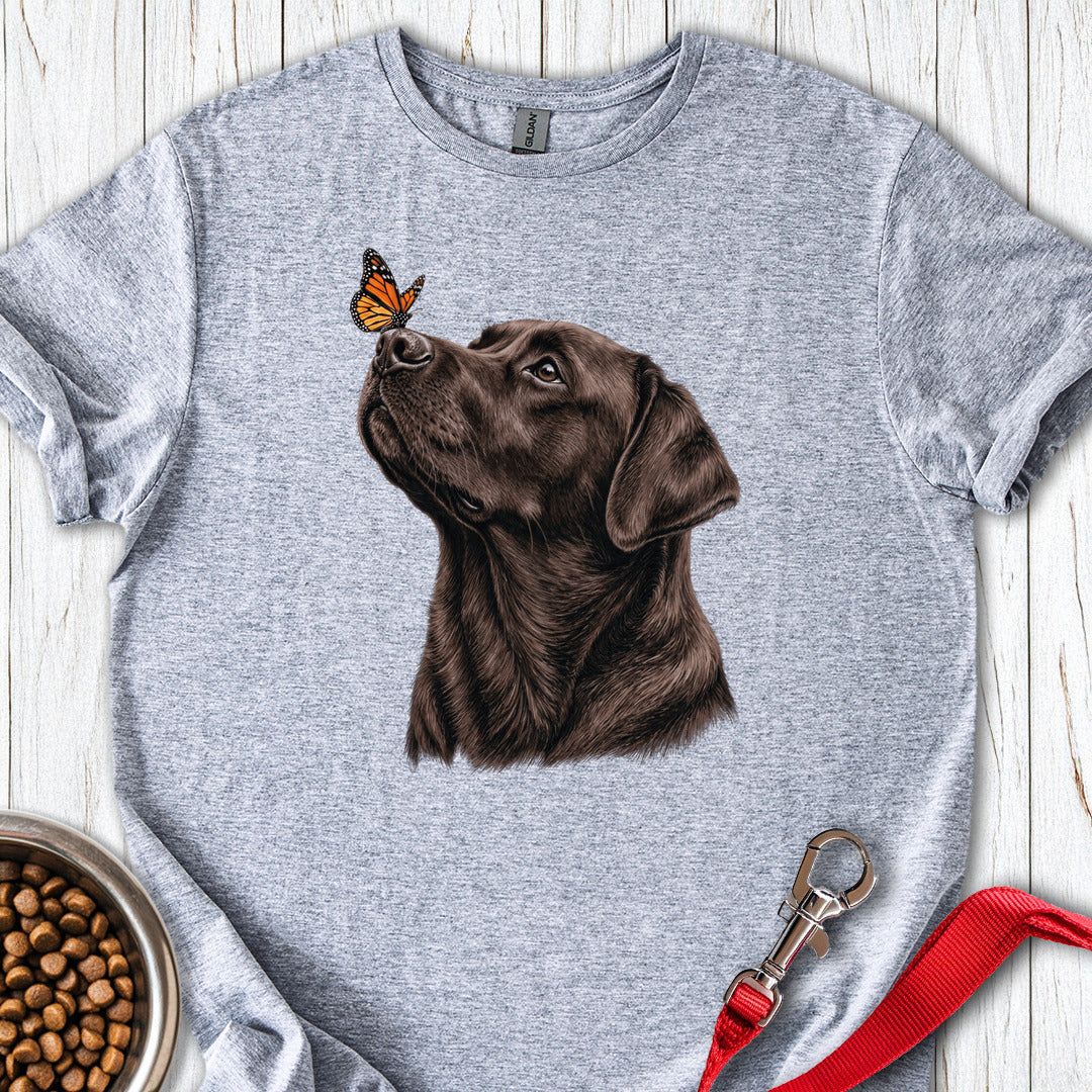 Chocolate Labrador Butterfly Sport Grey