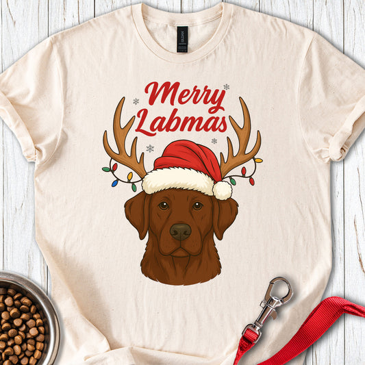 Chocolate Labrador Christmas Natural