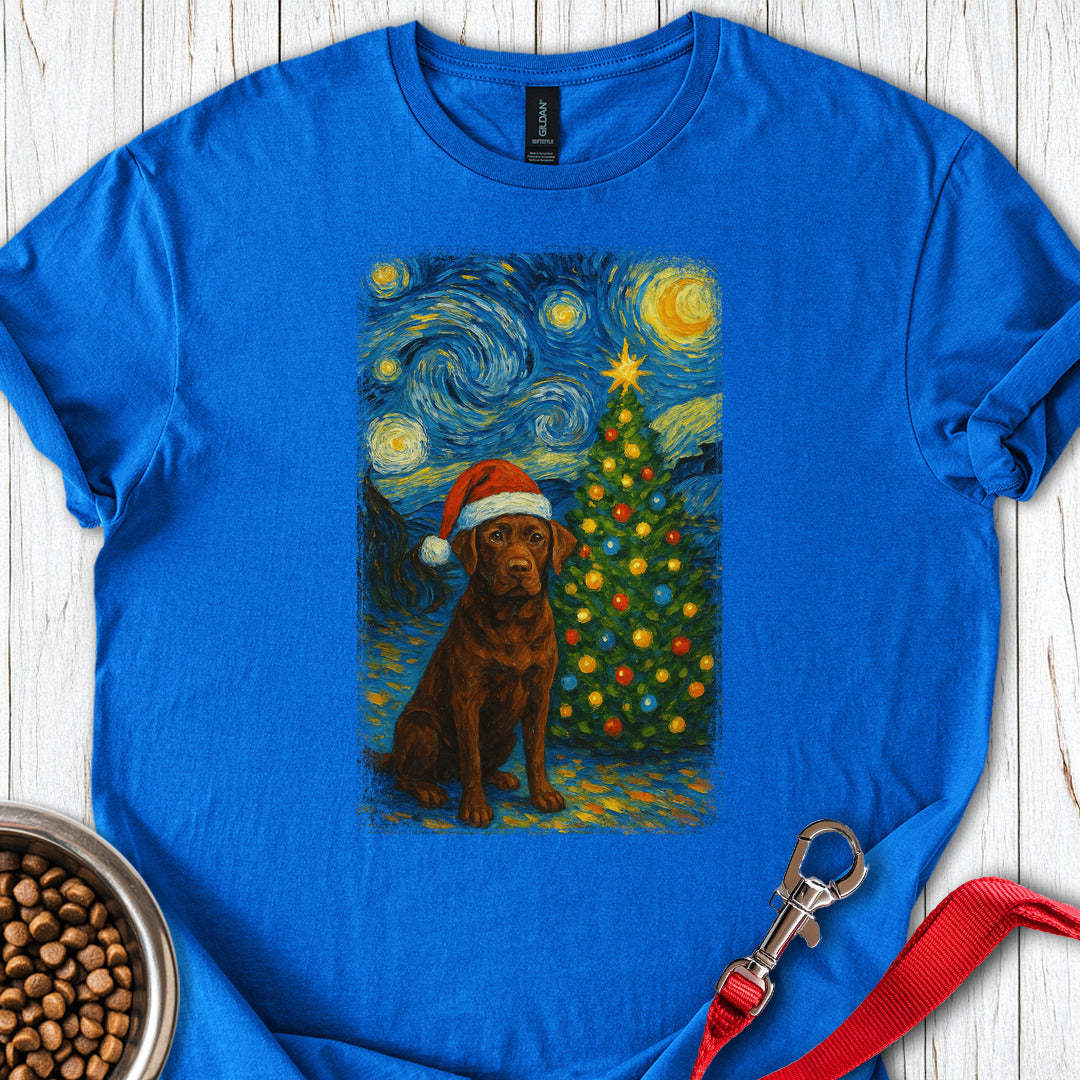 Chocolate Labrador Christmas Van Gogh Royal