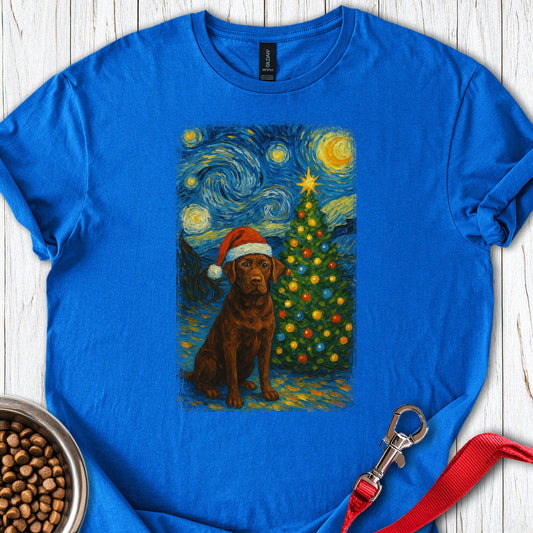 Chocolate Labrador Christmas Van Gogh Royal