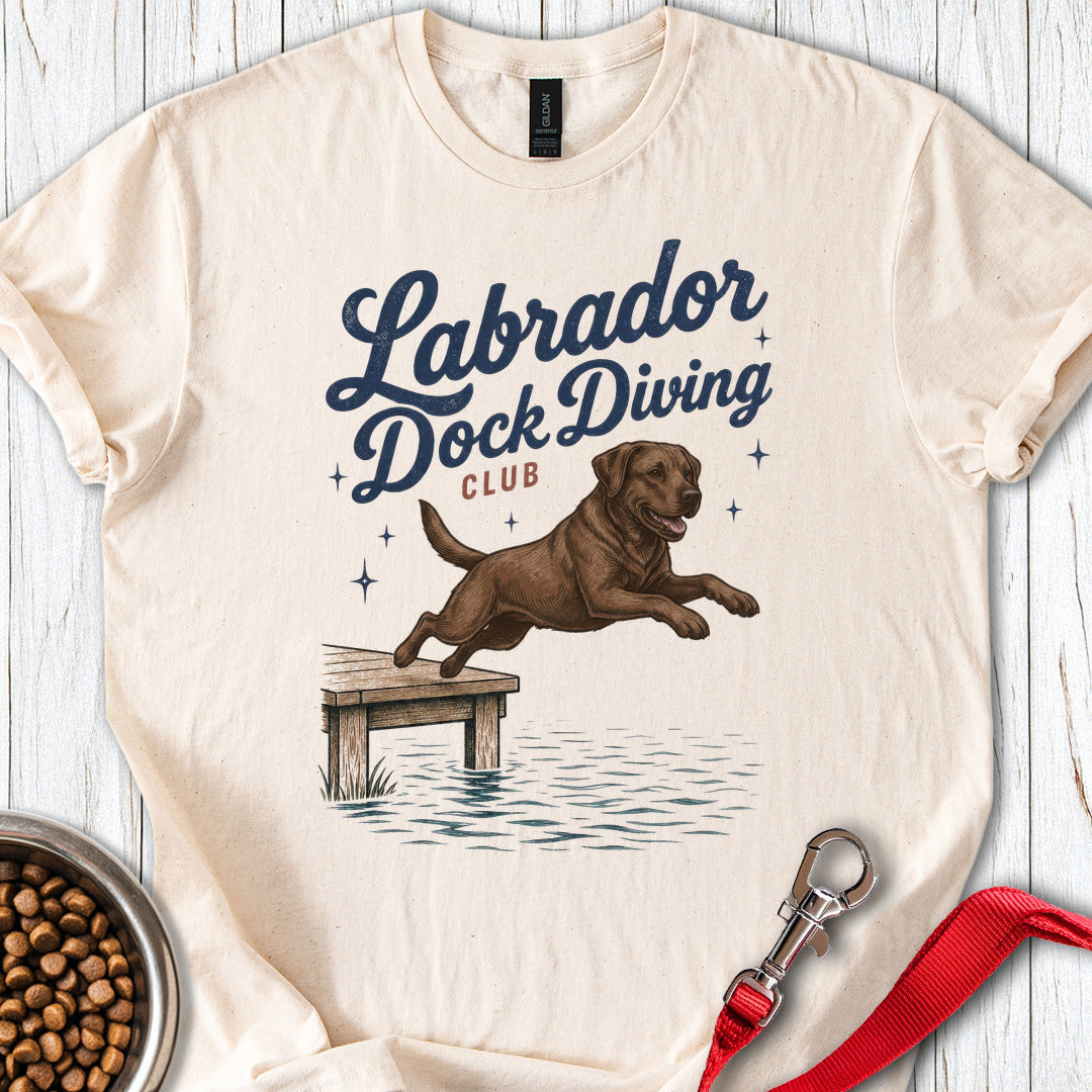 Chocolate Labrador Dock Diving Natural