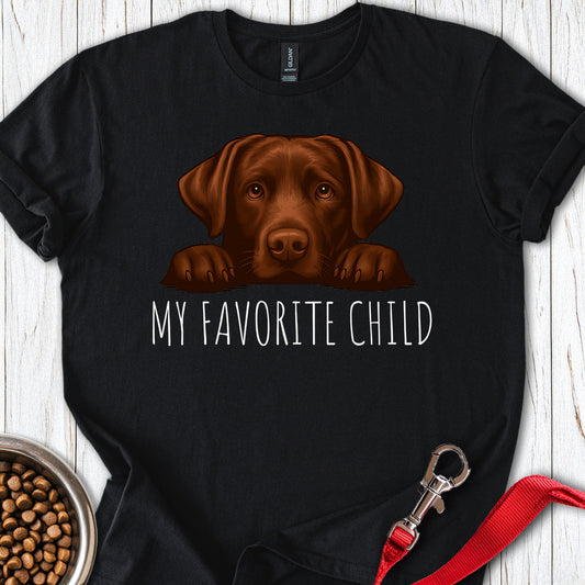 Chocolate Labrador Favorite Child Black