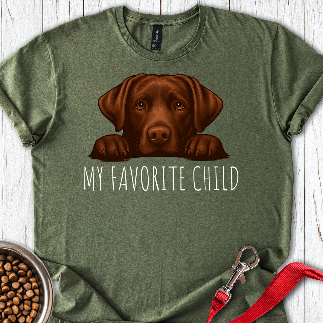 Chocolate Labrador Favorite Child Military Green
