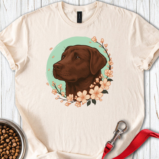 Chocolate Labrador Flower Natural