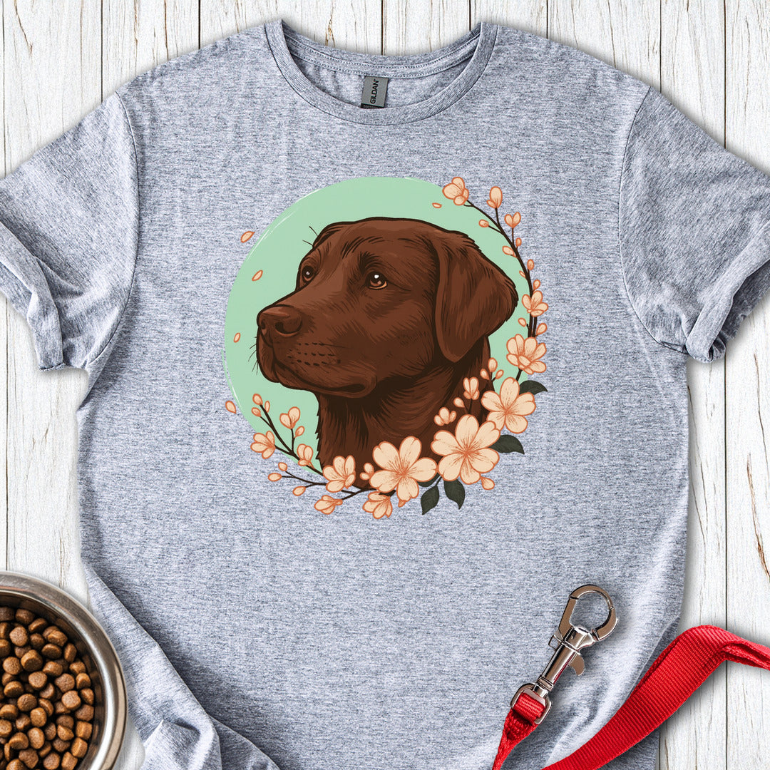 Chocolate Labrador Flower Sport Grey