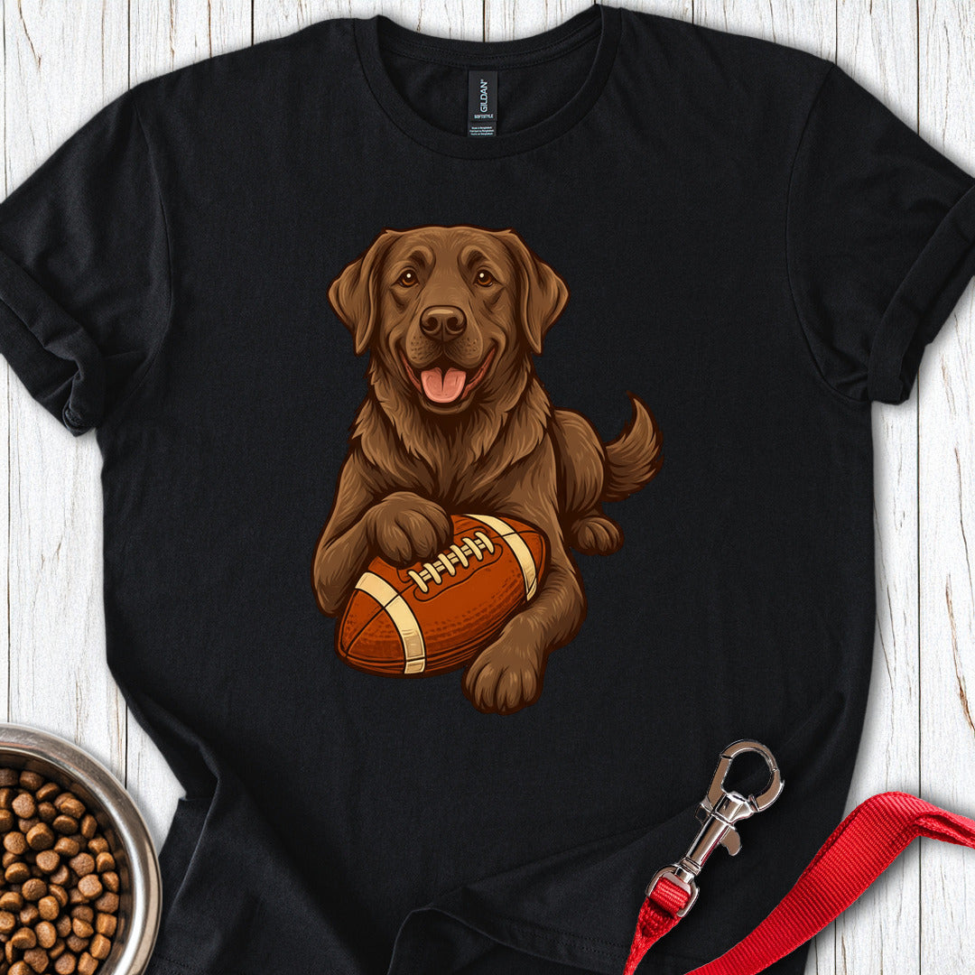 Chocolate Labrador Football Black