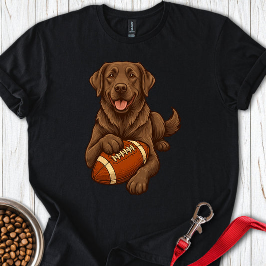 Chocolate Labrador Football Black