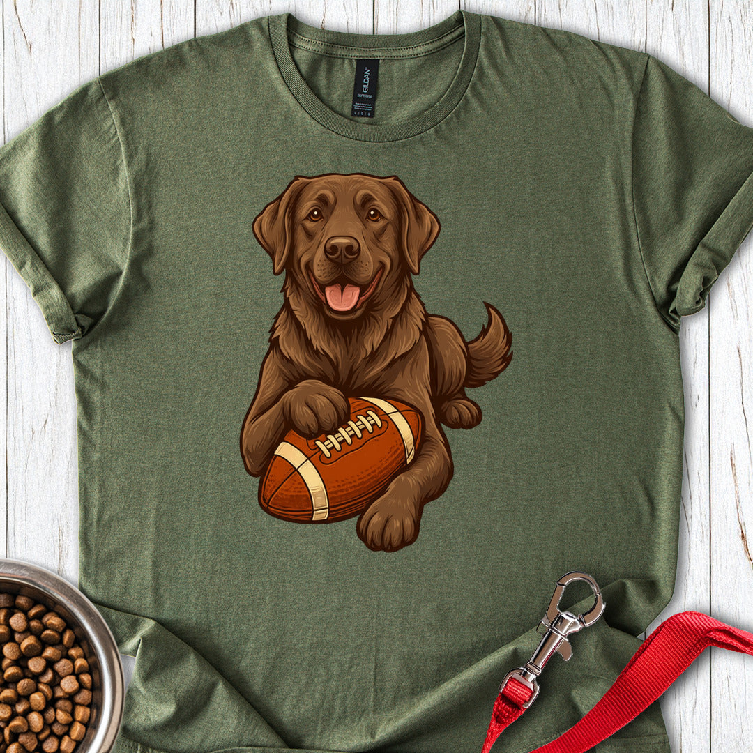Chocolate Labrador Football Military Green