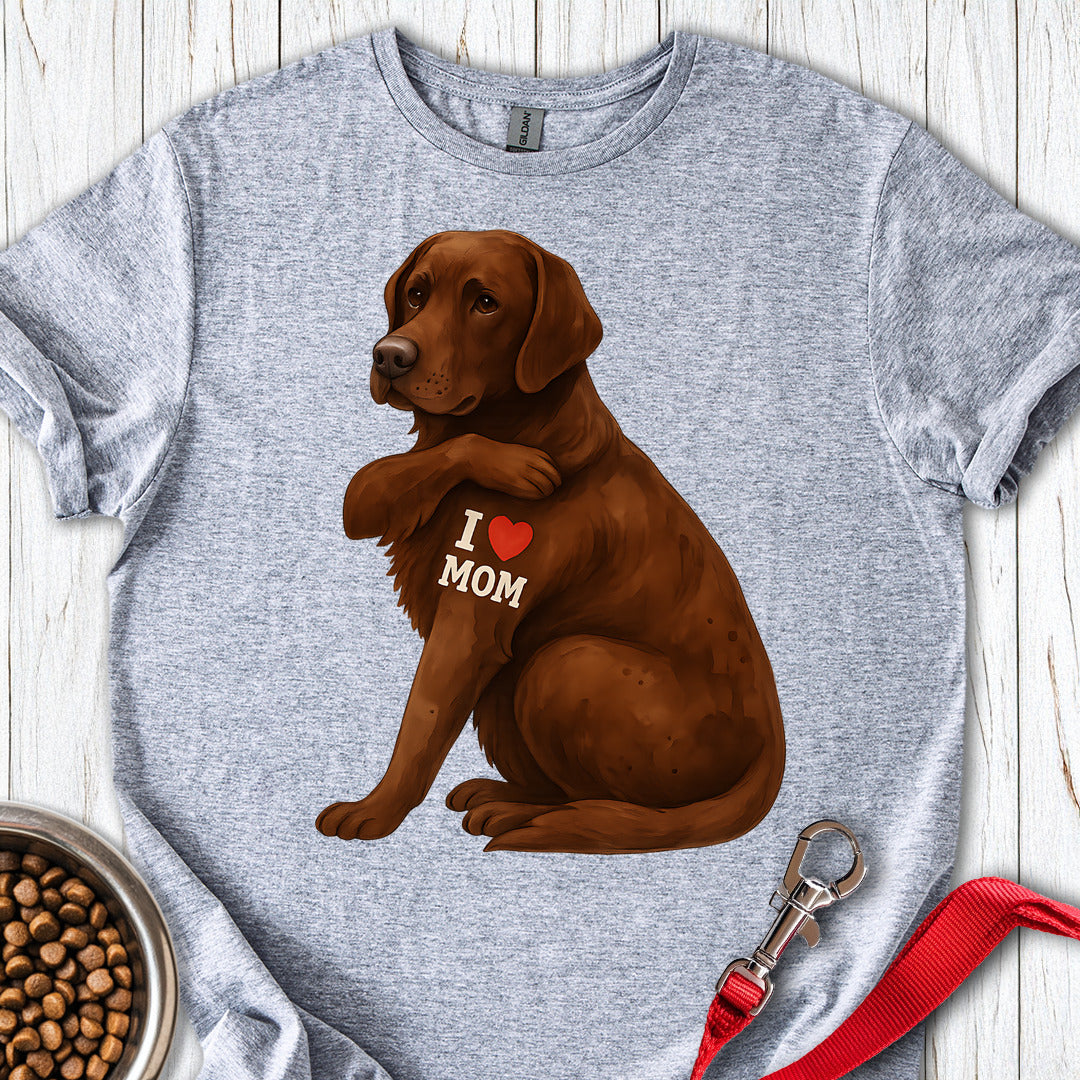 Chocolate Labrador I Love Mom Sport Grey