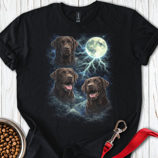 Chocolate Labrador Moon Retro Black