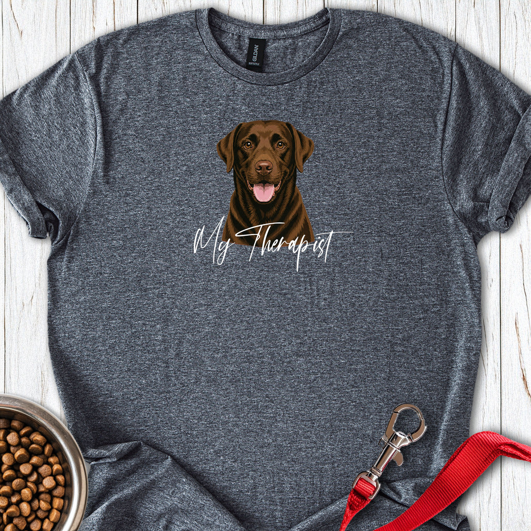 Chocolate Labrador My Therapist — Dark Heather