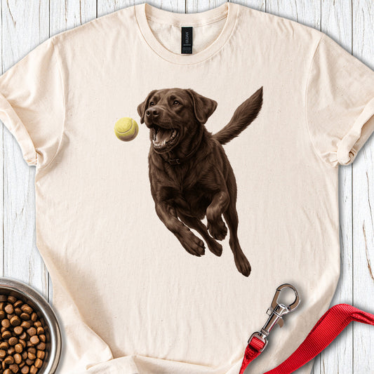 Chocolate Labrador Running Natural