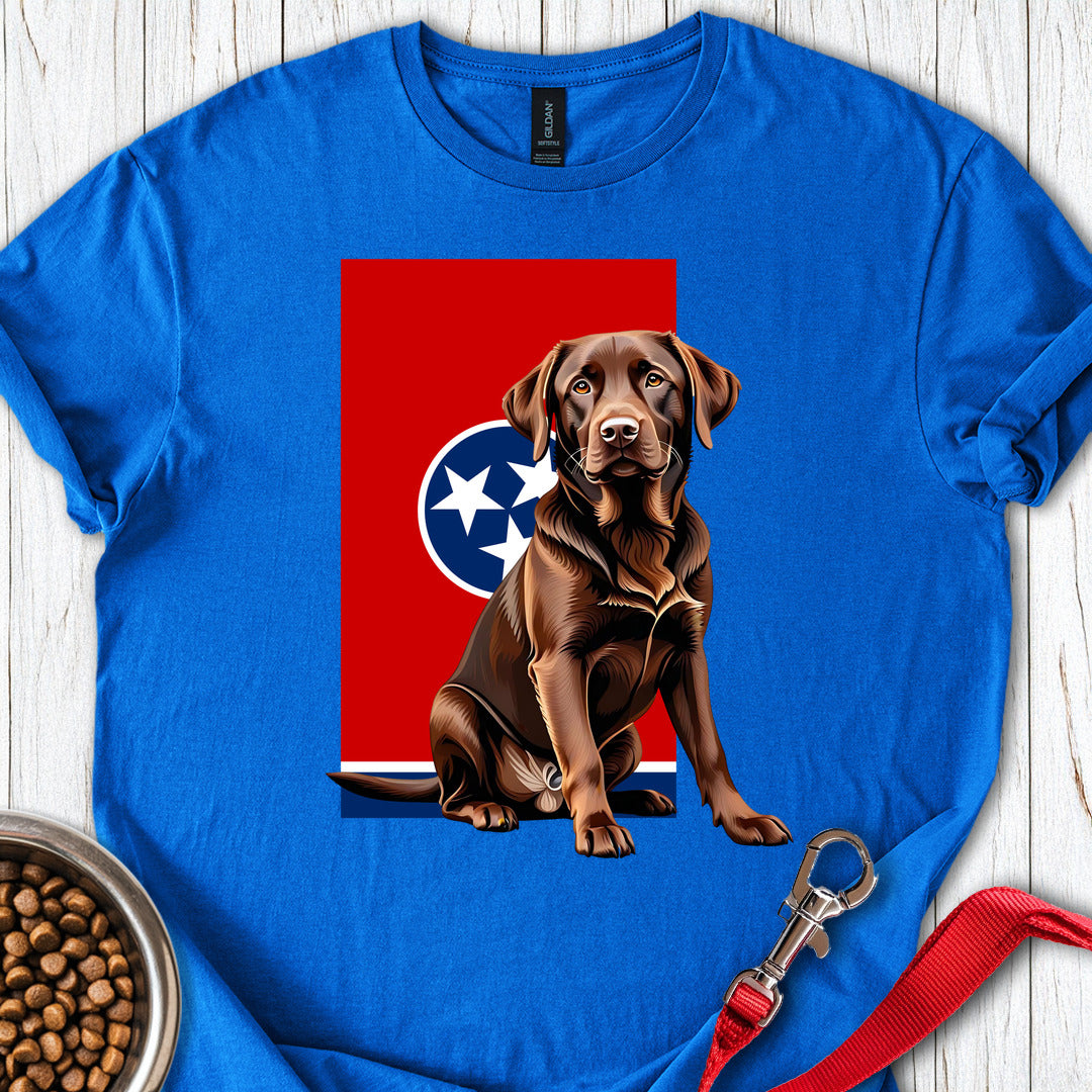 Chocolate Labrador Tennessee Flag Royal