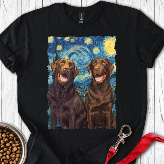 Chocolate Labradors Van Gogh Black