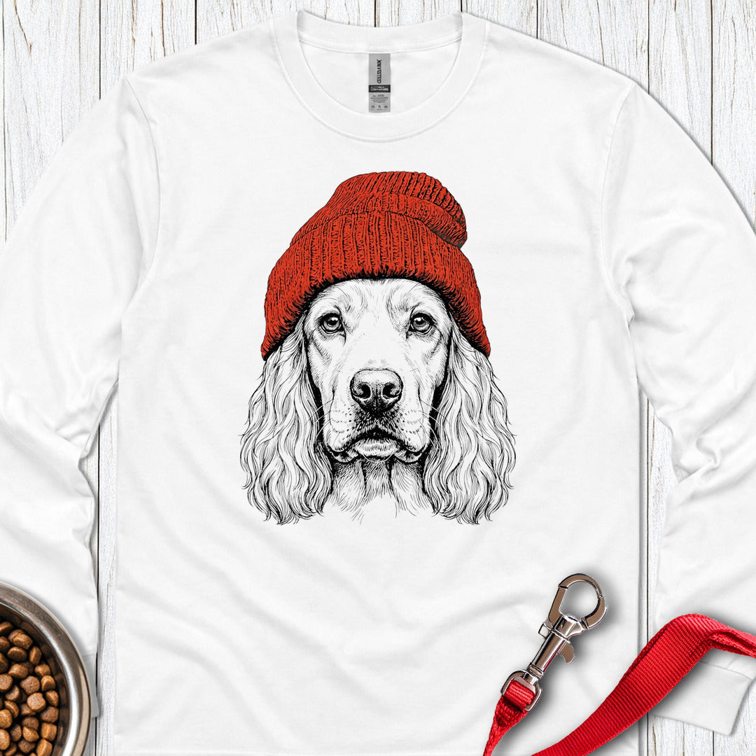 Cocker Beanie Long Sleeve — White