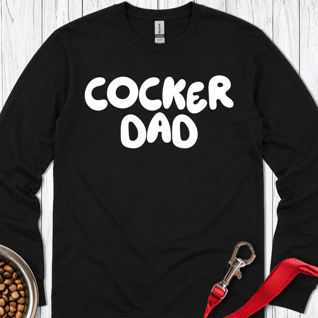 Cocker Dad Long Sleeve — Black