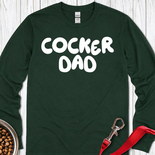 Cocker Dad Long Sleeve — Forest Green