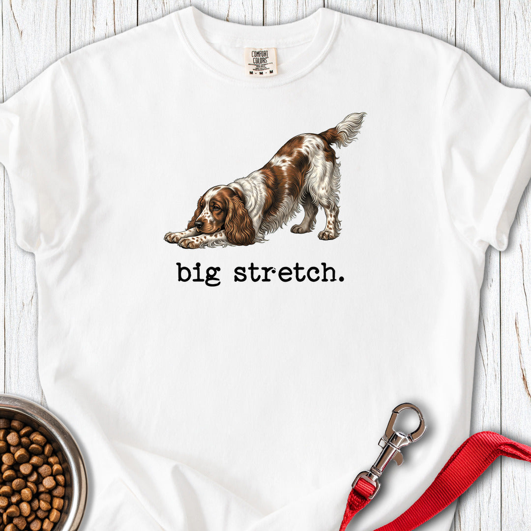 Cocker Spaniel Big Stretch Premium Tee — White