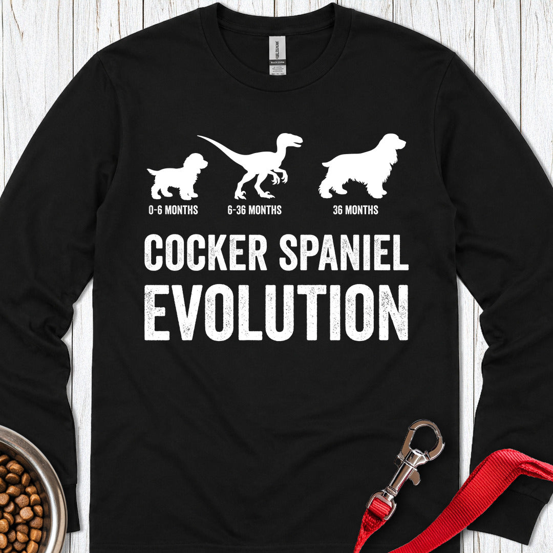 Cocker Spaniel Evolution Long Sleeve — Black