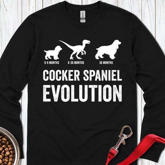 Cocker Spaniel Evolution Long Sleeve — Black