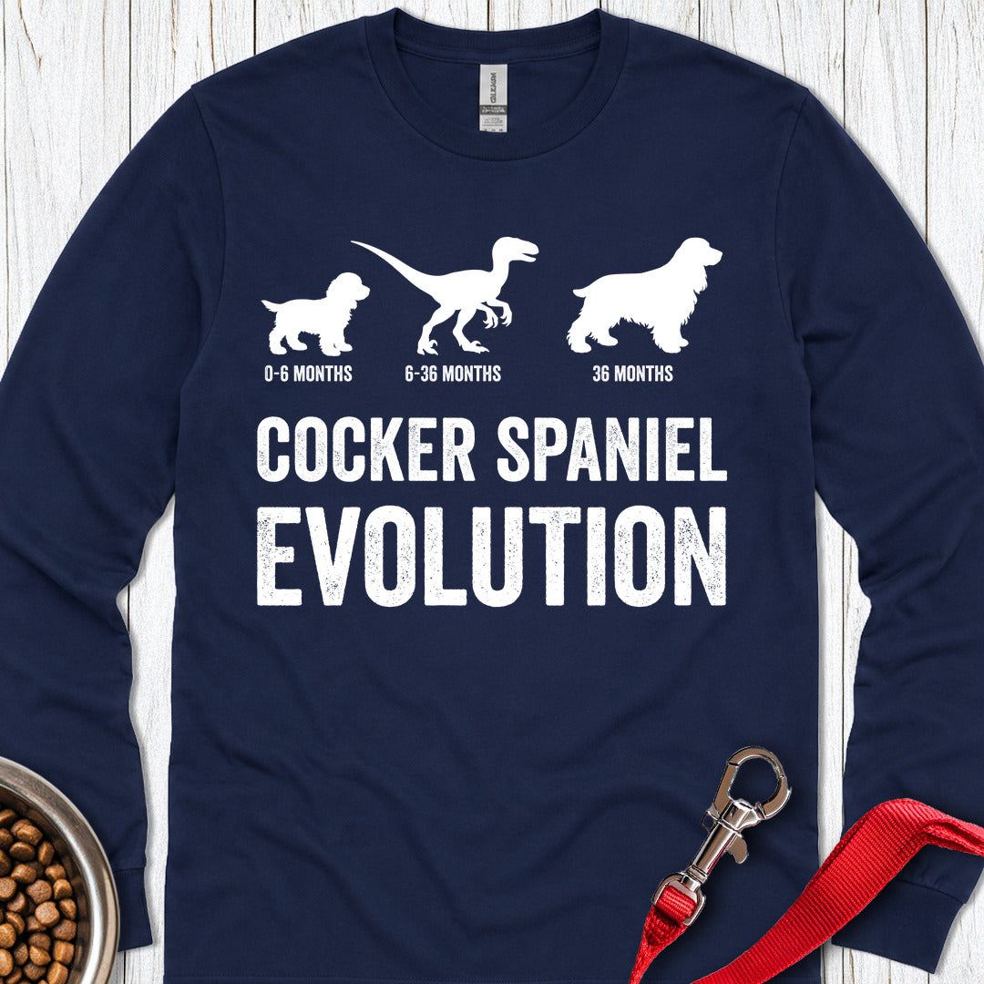 Cocker Spaniel Evolution Long Sleeve — Navy