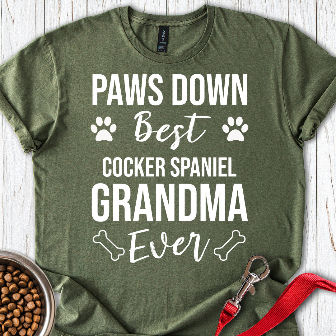 Cocker Spaniel Grandma Military Green
