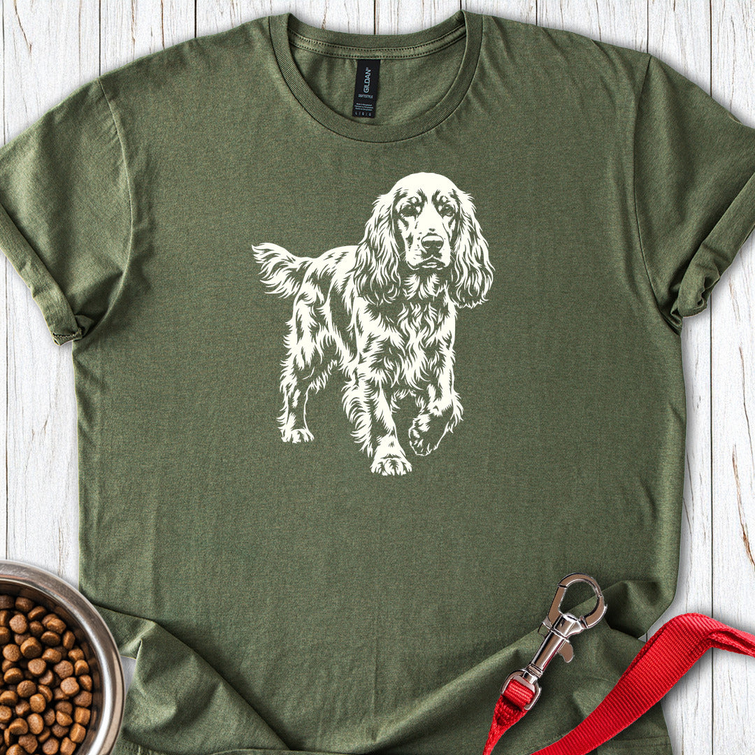 Cocker Spaniel Graphic Military Green