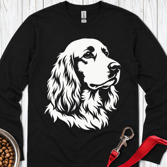 Cocker Spaniel Graphic Long Sleeve — Black