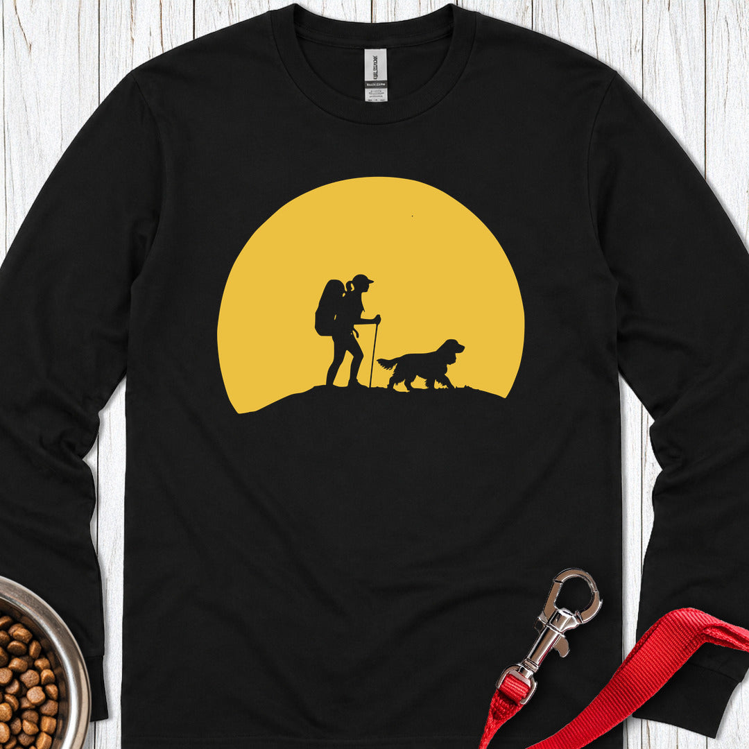 Cocker Spaniel Hiking Long Sleeve — Black