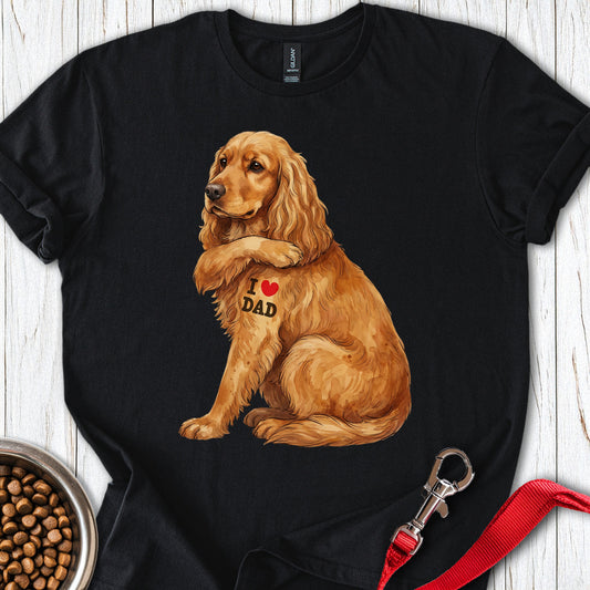 Cocker Spaniel I Love Dad Black
