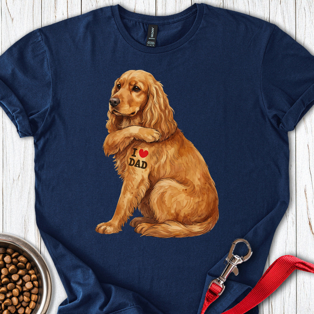 Cocker Spaniel I Love Dad Navy