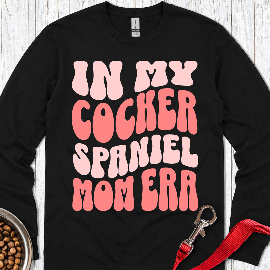 Cocker Spaniel Mom Era Long Sleeve — Black