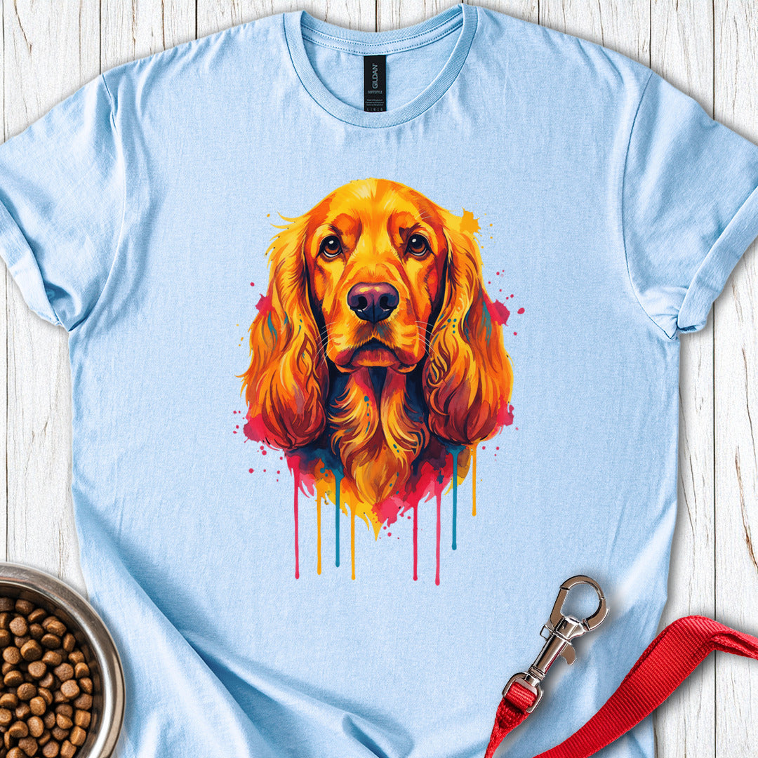 Cocker Spaniel Painting Light Blue