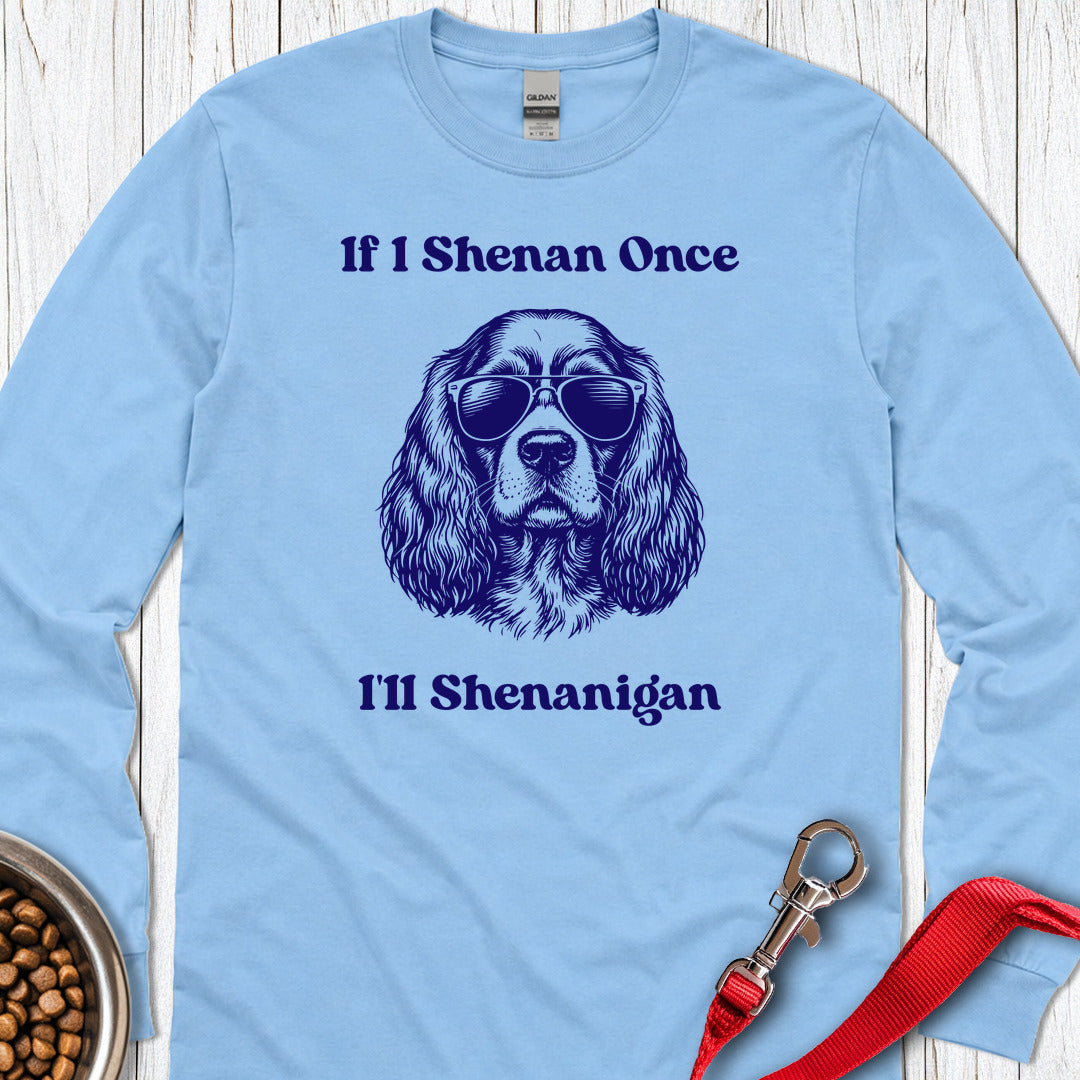 Cocker Spaniel Shenanigan Long Sleeve — Carolina Blue