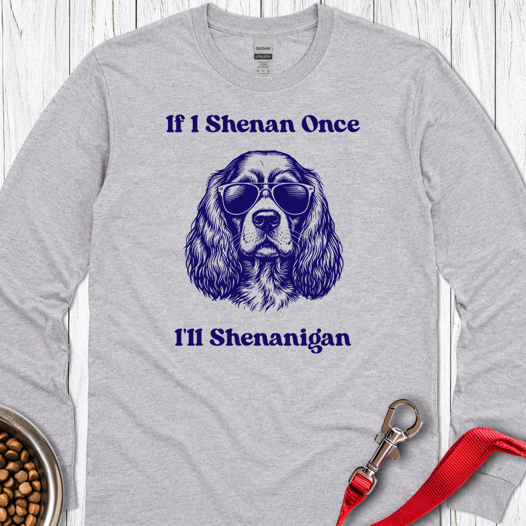 Cocker Spaniel Shenanigan Long Sleeve — Sport Grey