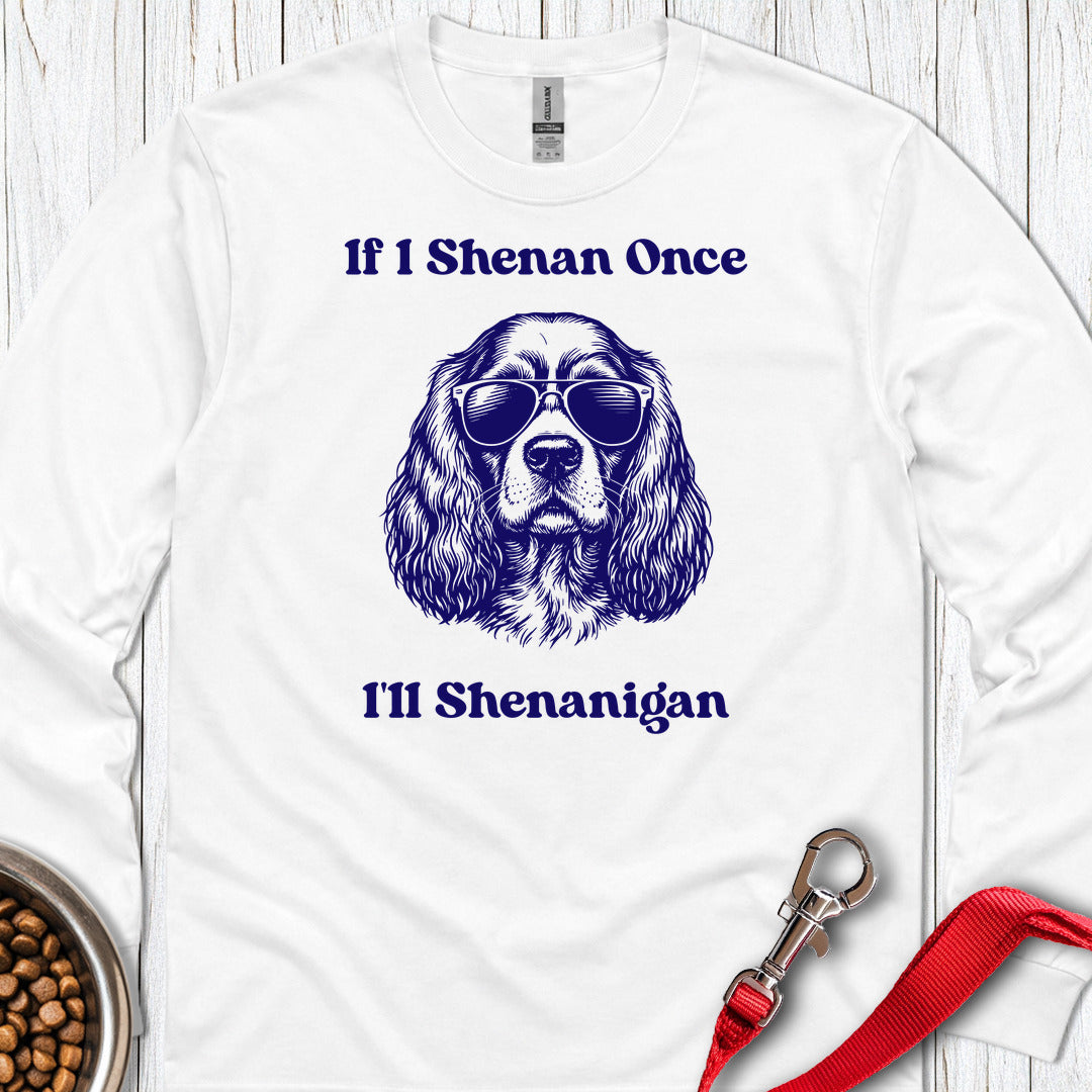 Cocker Spaniel Shenanigan Long Sleeve — White